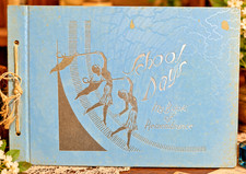 Vintage UNUSED 1930s School Days Memory Book C.R. Gibson Scrapbook Art Deco picture