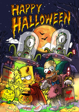 NYCC 2026 Simpsons Welcome To Springfield Halloween /60 Set Foil & Trade PRESALE picture