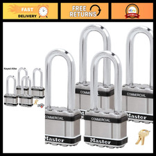 Heavy-Duty Padlock Set - 4 Keyed Alike Locks, 8 Keys, 2