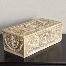 Antique Manifattura di Signa Italian Casket Terracotta Box Grand Tour Medusa picture