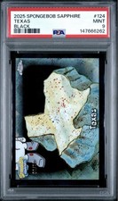 Topps 2025 SpongeBob Sapphire Black Parallel Texas alpha 01/10 PSA 9  picture