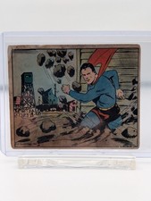 1940 Superman Gum #39 Disaster at the Mine Gum Inc Vintage Golden Age Card picture