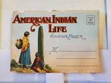 VINTAGE AMERICAN INDIAN SOUVENIR FOLDER UNPOSTED 1 1/2 cent picture