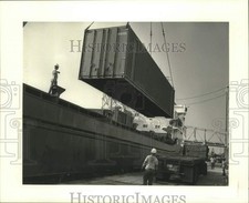 1985 Press Photo International Longshoremen's Association., Galvez St. Wharf picture