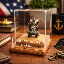 US Navy Seabees Challenge Coin Display w/ Coin Included 29 picture