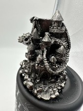 Pewter Fantasy Dragon Wings Medieval Castle Tower Guardian Figuring picture