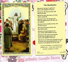 The Beatitudes - Paperstock Holy Card picture