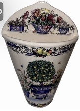 Cute Vintage Large Hanging While Pocket Vase Topiary Design picture