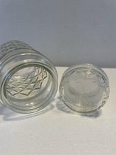 Vintage 1984 Planters Peanuts Clear Glass Jar 8” Canister w/ Lid picture