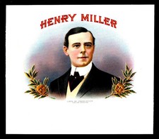 Henry Miller - American Actor - Theatrical Producer - Original Cigar Box Label picture