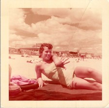 Seaside Heights NJ Beach Woman 1950s Photograph Boardwalk Jersey Shore picture