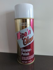 NEW Vtg 60s/70s Colgate-Palmolive’s Wipe ‘n Glow Cleaner Polish 14 oz Prop Gold picture