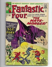 Fantastic Four 21 1963 Marvel Comics VG 4.0 1st X-Over App Nick Fury picture