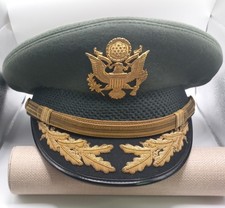 Vintage 60s Vietnam War US Army Field Grade Officer Visor Cap Flight Ace Size 7 picture