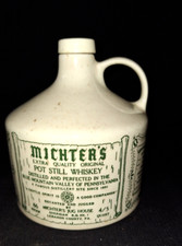 VTG 1960's MICHTER'S WHISKEY STONEWARE JUG 4/5 QUART BOTTLE & CORK STILL EMPTY picture