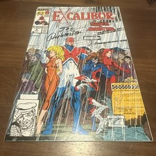 Marvel Comics Excalibur Mayhem in Manhattan #8 NM Signed By Joe Rubinstein Auto picture
