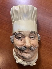 Vintage Bossons England The Chef Wall Mask Chalkware Figurine Restoration Piece picture