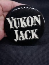 Vintage Yukon Jack Canadian Whisky Button Pin Advertising picture