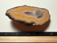 Mexico natural banded agate face polished PINK BAND picture