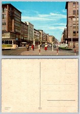 Vintage Mannheim Planken Germany Street Scene Postcard, Tram, 1960s picture