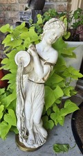 Rare Vintage 1959 Universal Statuary Beautiful Goddess Pouring Water Wide Base picture