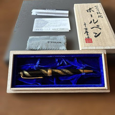 Unused Sailor Maki-e Fountain Pen 14K Gold Nib Medium Profit Vintage Japan Box picture