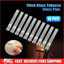 10 PCS Thick Glass Chillum Glass Pipe Reusable One Hitter Tobacco Smoking pipes picture