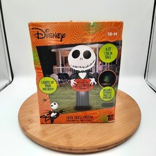 Disney Jack Skellington 5 FT Halloween Town Lawn Yard Inflatable Spotlight NEW picture