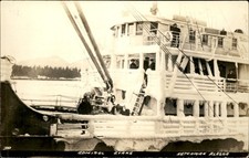 Ketchikan AK Steamboat Admiral Evans ICED c1910 Real Photo Postcard bhn picture