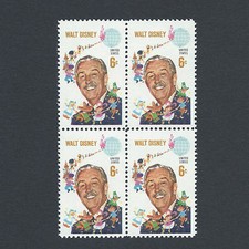 Walt Disney - Vintage Mint Set of 4 Stamps 57 Years Old picture