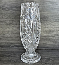 VTG Waterford Lismore Crystal Footed Flower Vase 12