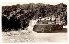 Smoky Mountain Tours Bus Skyway Great Smoky Mountain RPPC Photo Postcard COPY picture