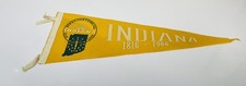 Rare Indiana Sesquicentennial Vintage Souvenir Pennant 1816 - 1966 26” picture