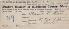 Alexander H. Rice signed cut 32nd Governor of Massachusetts 1870's CIVIL WAR ERA picture