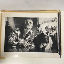 James Dean Rare Original Large Photo With His Siamese Cat, Marcus 1955 picture