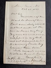 Joseph N. Miller (d. 1909) Signed 1888 Letter - Civil War, Navy Rear Admiral picture