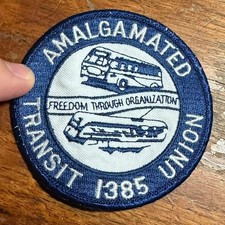1995 Amalgamated Transit 1385 Union Street Car Subway Bus Rail Operator's Patch picture