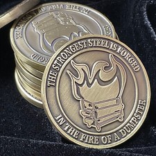 The ORIGINAL Dumpster Fire Challenge Coin | Antique Bronze picture