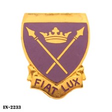Alfred University ~ Fiat Lux ~ US Army ROTC DUI Crest Pin ~ NS Meyer ~ USA ~ NEW picture