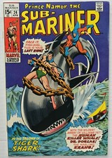 PRINCE NAMOR, THE SUB-MARINER #24 COMIC BOOK (MARVEL,1970) BRONZE AGE - picture
