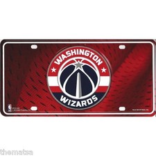 WASHINGTON WIZARDS TEAM LOGO NBA BASKETBALL METAL LICENSE PLATE MADE IN USA picture