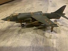 US Marines AV-8 Harrier jet desk/shelf model in green/gray camouflage. picture