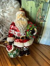 MacKenzie-Childs Cozy Sweater Santa Ornament – New in Box picture