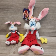 Vtg 1987 Applause Roger Rabbit Super Paws Window Cling Plush Stuffed Toy w/ Tags picture