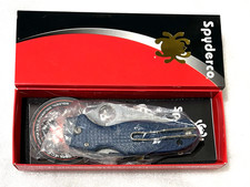 Spyderco Para 3 Blue FRN CPM SPY27 Plain Edge Compression Lock Pocketknife box picture