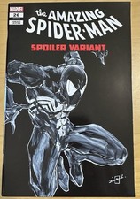 JONATHAN URIBE ORIGINAL BLACK SUITE SYMBIOTE SPIDER-MAN COLOR SKETCH on #26 picture