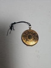 Zell Fifth Avenue Powder Compact Pocket Watch Style 1940s Puff Sifter Box picture