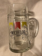 Michelob Beer Vintage Glass Heavy Weight 1 Liter Mug with Handle NWOT picture