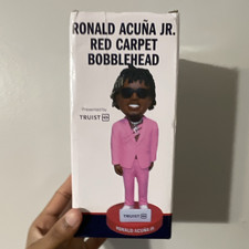 Truist Ronald Acuña Jr. 2023 Red Carpet Bobblehead Pink Suit picture