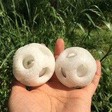 1PC 50mm+ Natural White Jade Exquisite Ball picture